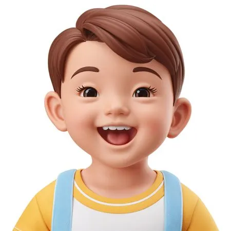 Happy boy smiling  AI Image