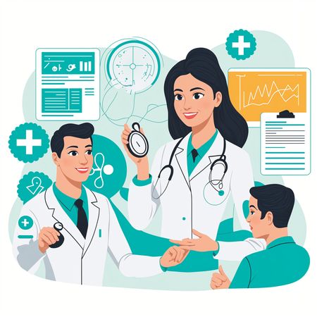 Healthcare Professionals And Medical Tools  AI Image