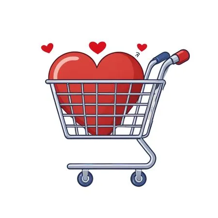 Heart In Shopping Cart  AI Image