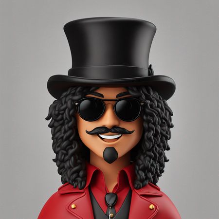 Hombre con sombrero de copa y gafas de sol  Imagen AI