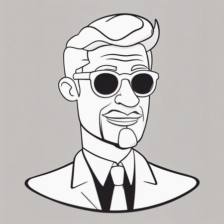 Hombre elegante con gafas de sol y traje  Imagen AI