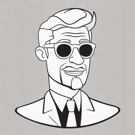 Hombre elegante con gafas de sol y traje  Imagen AI