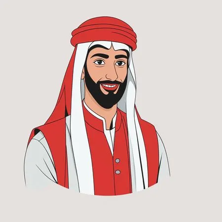 Hombre sonriente con atuendo tradicional  Imagen AI