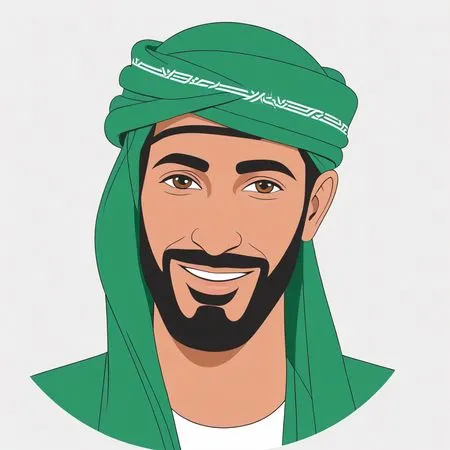 Hombre sonriente con atuendo tradicional  Imagen AI