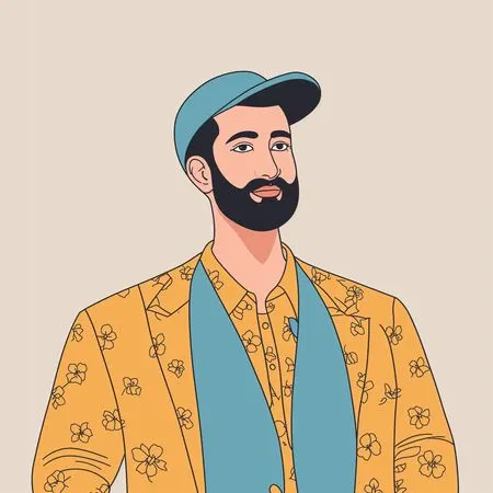 Homem elegante  Imagem de IA