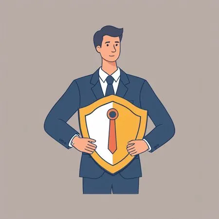 Homme d'affaires avec un bouclier  Image IA
