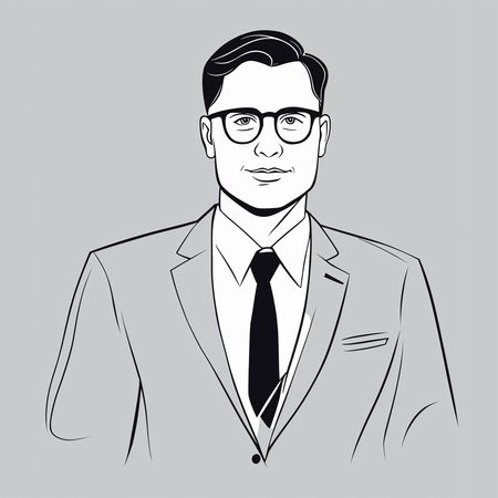Homme d'affaires en costume  Image IA