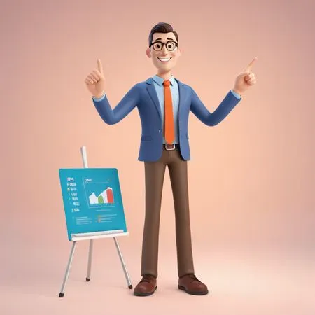 Homme d'affaires faisant une présentation commerciale  Image IA