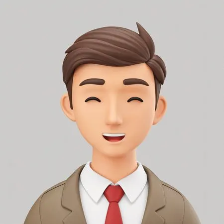 Homme d'affaires souriant en costume et cravate  Image IA