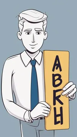 Homme d'affaires tenant une pancarte  Image IA