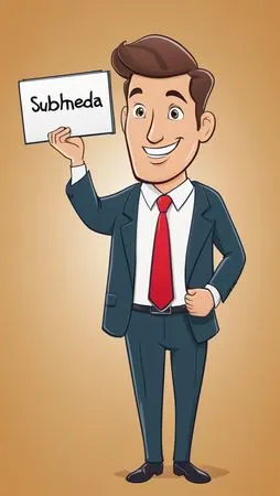 Homme d'affaires tenant une pancarte  Image IA