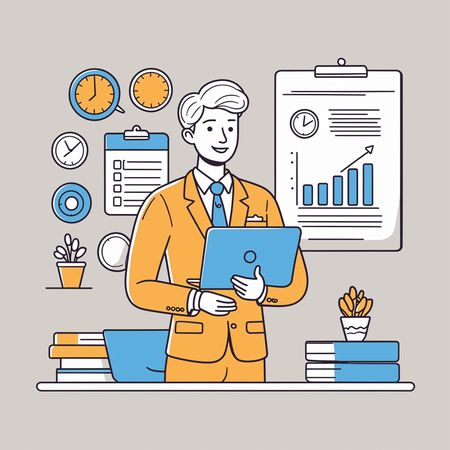 Homme d'affaires analysant le rapport de croissance  Image IA