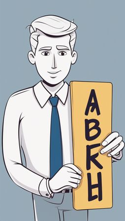 Homme d'affaires tenant une pancarte  AI Image