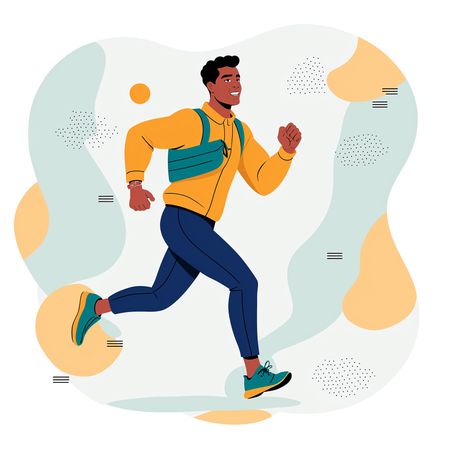 Un homme fait du jogging énergiquement  Image IA