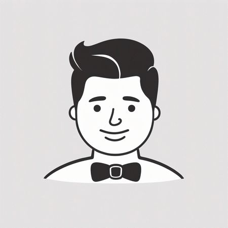 Homme stylisé avec nœud papillon  Image IA