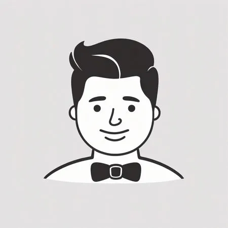Homme stylisé avec nœud papillon  Image IA