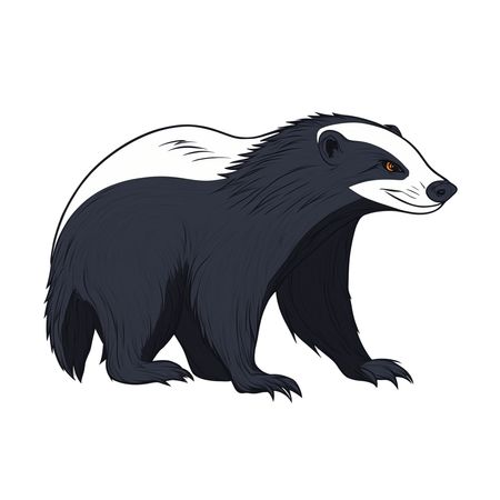 Honey Badger With A Fierce Expression  AI Image