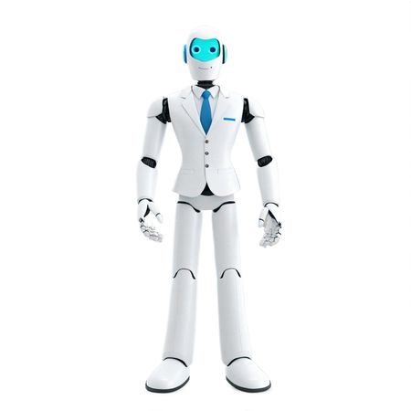 Humanoid Robot In Business Attire  AI Image