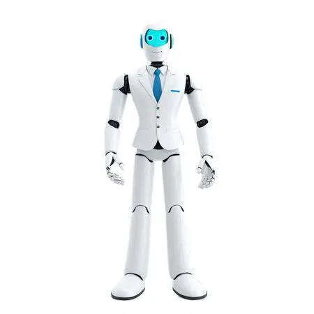 Humanoid Robot In Business Attire  AI Image