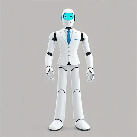 Humanoid Robot In Business Attire  AI Image