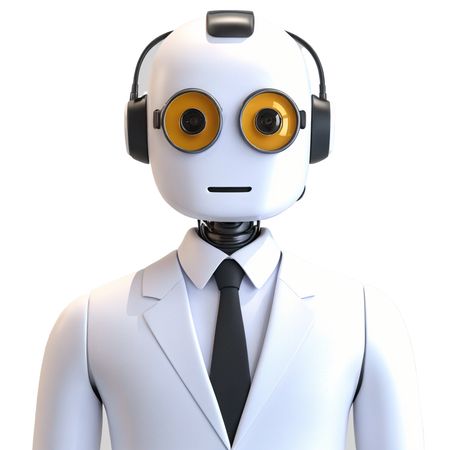 Humanoid Robot In Formal Attire  AI Image