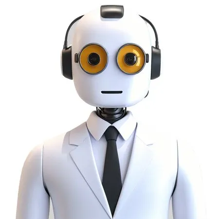 Humanoid Robot In Formal Attire  AI Image