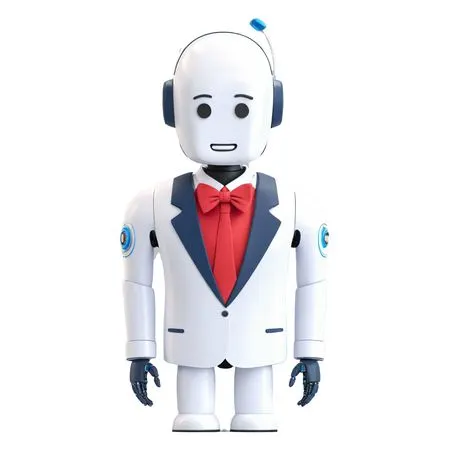 Humanoid Robot With A Formal Outfit  AI Image