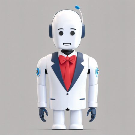 Humanoid Robot With A Formal Outfit  AI Image