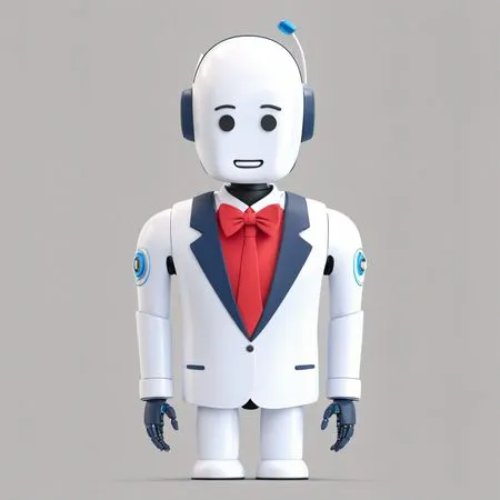 Humanoid Robot With A Formal Outfit  AI Image