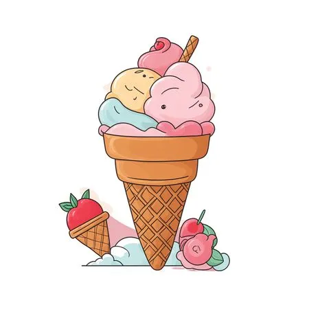 Ice Cream Cone  AI Image