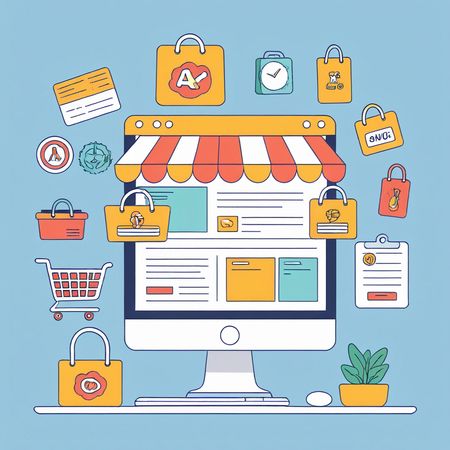 Interfaz del sitio web de compras en línea  AI Image