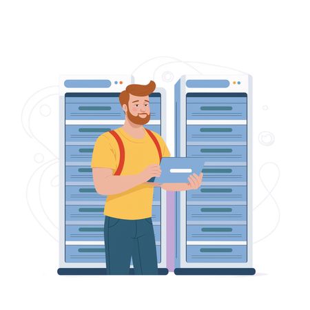 IT Professional Managing Servers In Data Center  AI Image