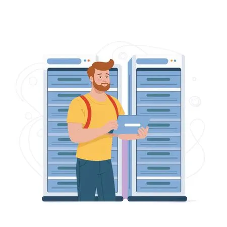 IT Professional Managing Servers In Data Center  AI Image