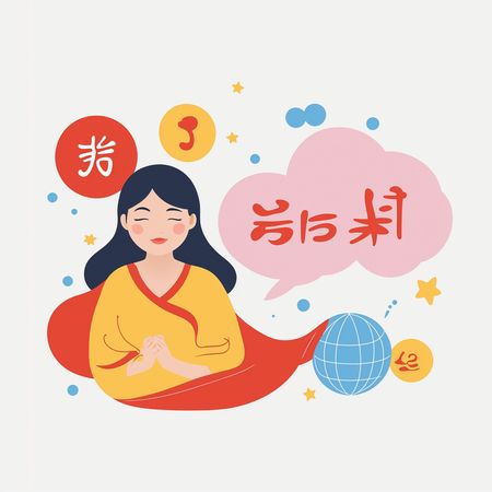 瞑想をする日本人女性  AI画像