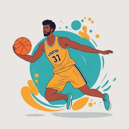 Jogador de basquete em ação  Imagem de IA