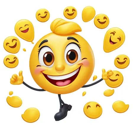 Joyful Emoji Character With Thumbs Up   DELETE  AI Image