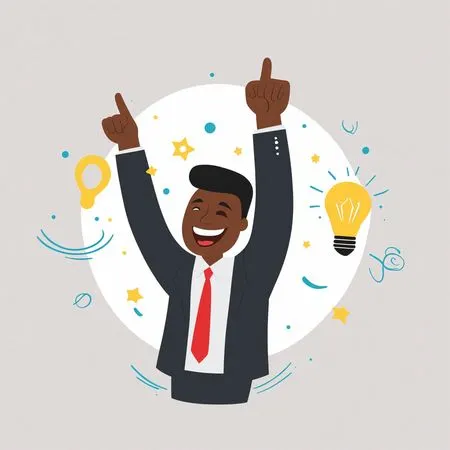 Jubilant Businessman With A Business Idea  AI Image