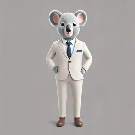 Koala en costume  Image IA