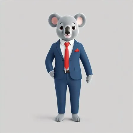 Koala en tenue d'affaires  Image IA
