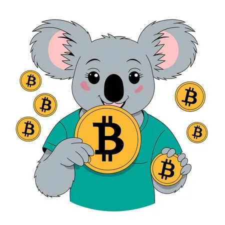 Koala Holding Bitcoin Coins  AI Image