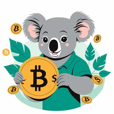 Koala Holding Bitcoin In A Playful  AI Image