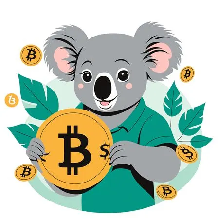 Koala Holding Bitcoin In A Playful  AI Image