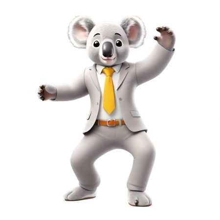Koala In Business Suit Dancing  AI Image