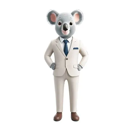 Koala In Suit  AI Image