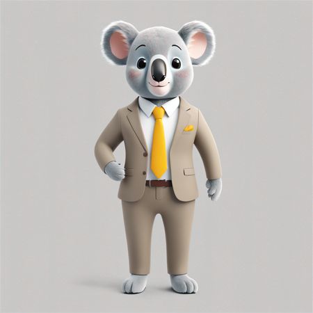 Koala In Suit  AI Image