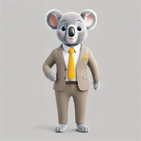 Koala In Suit  AI Image