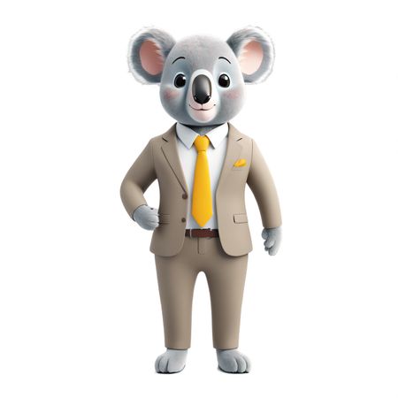 Koala In Suit  AI Image