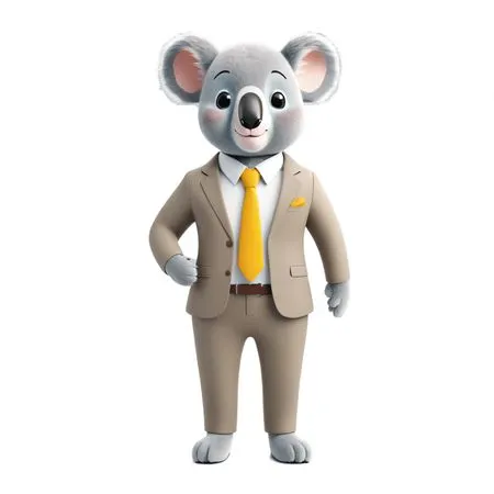 Koala In Suit  AI Image