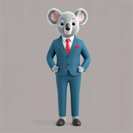 Koala In Suit  AI Image