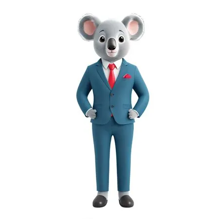 Koala In Suit  AI Image